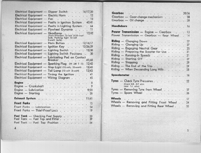 NSU Prima Manual, pages 04-05