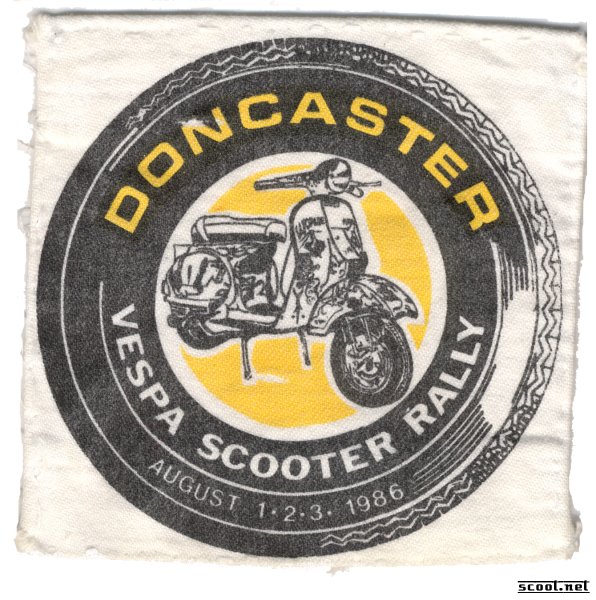 Doncaster Vespa Scooter Rally Scooter Patch