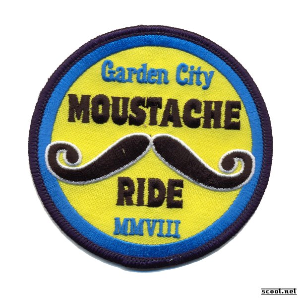 Garden City Moustache Ride Scooter Patch