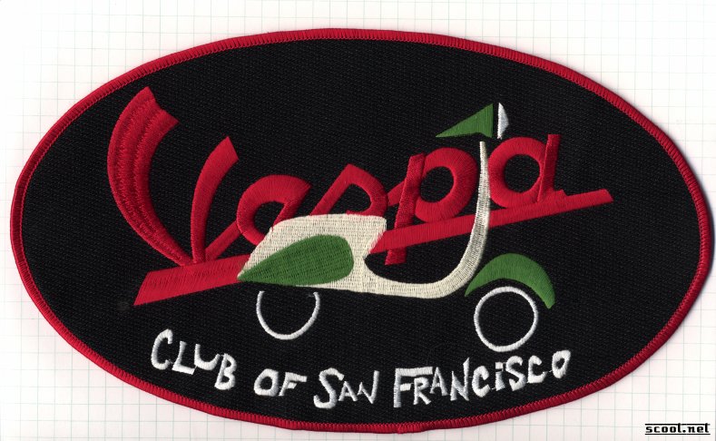 Vespa Club of San Francisco Scooter Patch