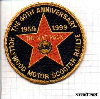Hollywood Motor Scooter Rallye Scooter Patch