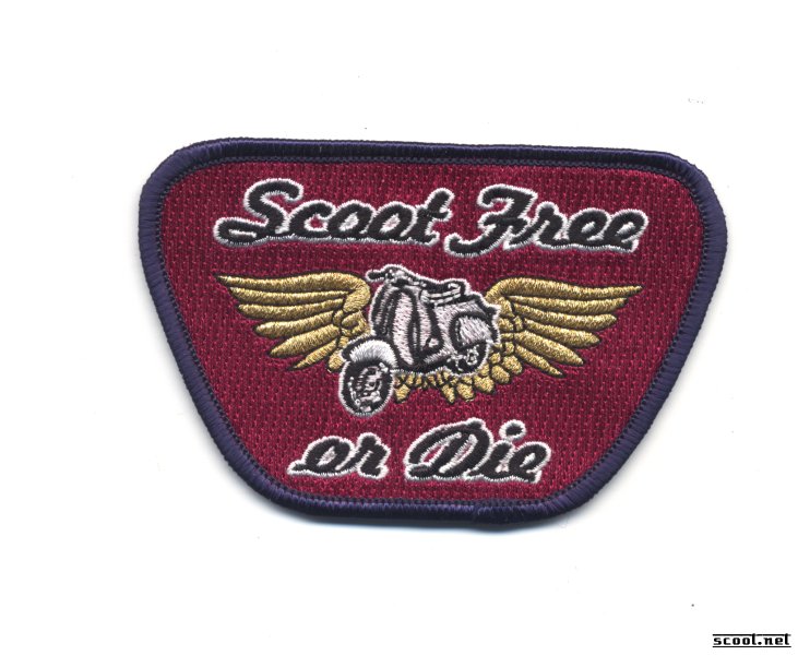 Scoot Free or Die Scooter Patch
