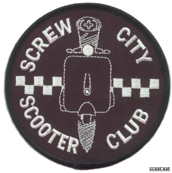 Screw City Scooter Club Scooter Patch